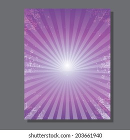 Vector shiny sky background with ray of light and . violet abstract background template for cover or website design. grunge background vector