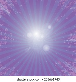 Vector shiny sky background with ray of light and . violet abstract background template for cover or website design. grunge background vector