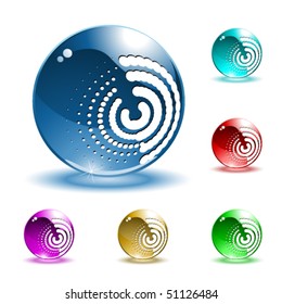 Vector shiny spheres