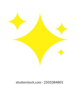 Vector de estrellas brillantes. decoraciones brillantes, destellos brillantes. Ilustración vectorial