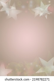Vector Shiny Stars Confetti on Pink Background with Silver and White  Light Spots. Magic Shiny Pastel Print. Baby Print. Gentle Stardust Pattern.  Sparkle Festive  Cover Design.