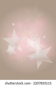 Vektor-Shiny-Sterne-Konfetti auf rosafarbenem Hintergrund mit Silber- und Weißen Lichtpunkten. Zauberhafte, glänzende Pasteldrucke. Baby Print. Ruhiges Stardust-Muster.  Sparkle Festivals Cover Design.