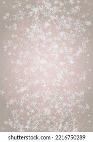 Vector Shiny Stars Confetti on Pink Background with Silver and White  Light Spots. Magic Shiny Pastel Print. Baby Print. Gentle Stardust Pattern.  Sparkle Festive  Cover Design.