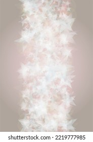 Vektor-Shiny-Sterne-Konfetti auf rosafarbenem Hintergrund mit Silber- und Weißen Lichtpunkten. Zauberhafte, glänzende Pasteldrucke. Baby Print. Ruhiges Stardust-Muster.  Sparkle Festivals Cover Design.