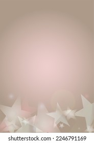 Vector Shiny Stars Confetti on Pink Background with Silver and White  Light Spots. Magic Shiny Pastel Print. Baby Print. Gentle Stardust Pattern.  Sparkle Festive  Cover Design.