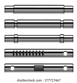 vector shiny steel shafts