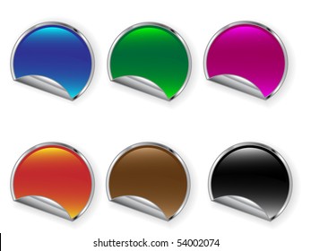 Vector shiny stickers note.