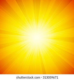 Vector shiny sun background, sunbeams, sun rays.