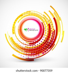 Vector shiny technology circle