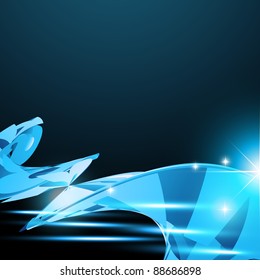 vector shiny wave glowing design