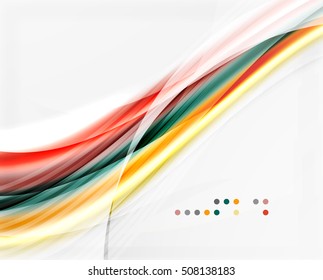 Vector shiny wave line abstract background