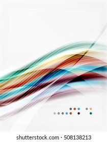 Fondo abstracto de la línea de onda brillante del vector