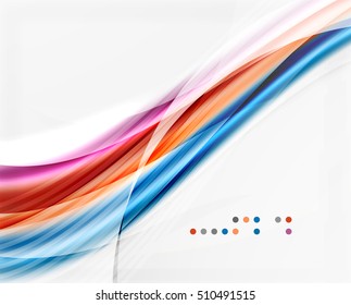 Vector shiny wave line abstract background