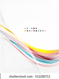 Vector shiny wave line abstract background