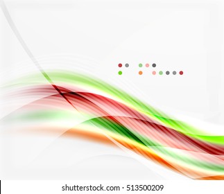 Vector shiny wave line abstract background