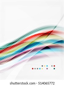 Vector shiny wave line abstract background