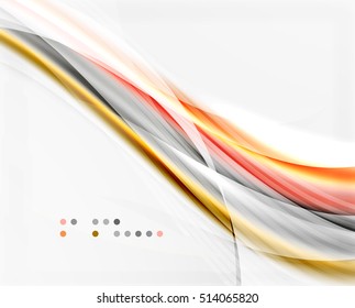 Vector shiny wave line abstract background