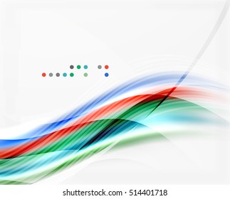 Vector shiny wave line abstract background