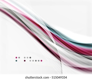 Vector shiny wave line abstract background