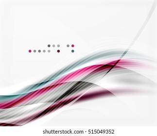 Vector shiny wave line abstract background