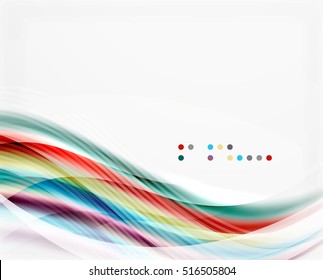 Vector shiny wave line abstract background