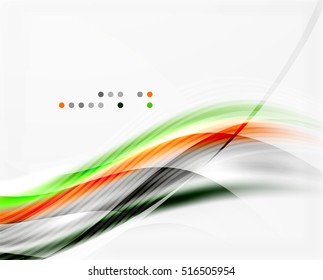 Fondo abstracto de la línea de onda brillante del vector