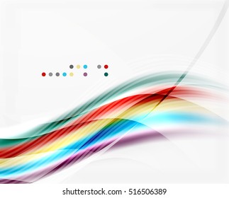 Vector shiny wave line abstract background