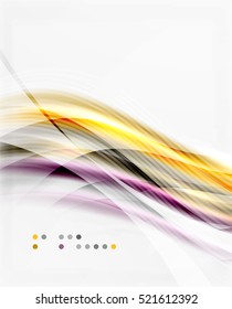 Vector shiny wave line abstract background