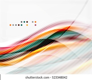Vector shiny wave line abstract background