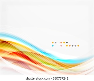Vector shiny wave line abstract background