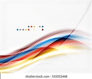 Vector shiny wave line abstract background