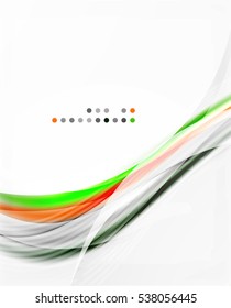 Vector shiny wave line abstract background