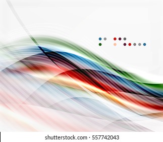 Vector shiny wave line abstract background