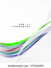 Vector shiny wave line abstract background