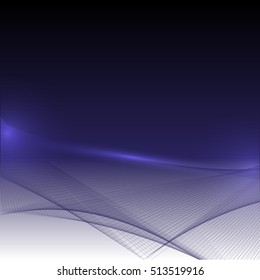 Vector shiny wave line colorful abstract background blue
 