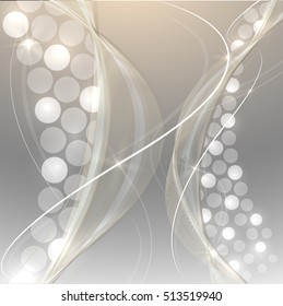 Vector shiny wave line colorful abstract background gray
