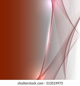 Vector shiny wave line colorful abstract background red
 