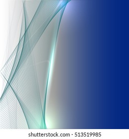 Vector shiny wave line colorful abstract background blue
 