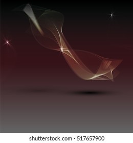 Vector shiny wave line colorful abstract background red
