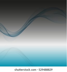 Vector shiny wave line colorful abstract background blue