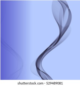 Vector shiny wave line colorful abstract background blue