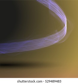 Vector shiny wave line colorful abstract background blue
