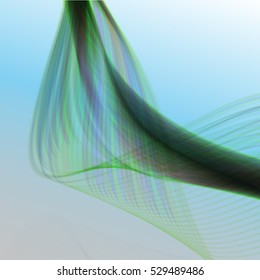 Vector shiny wave line colorful abstract background blue
