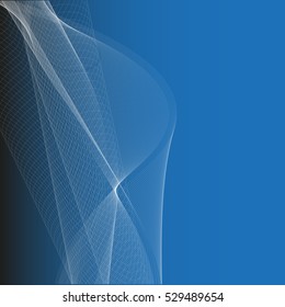 Vector shiny wave line colorful abstract background blue