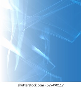 Vector shiny wave line colorful abstract background blue