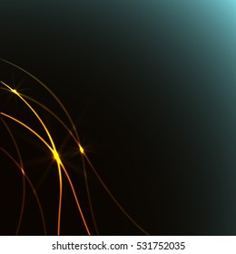 Vector shiny wave line colorful abstract background blue
