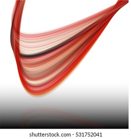 Vector shiny wave line colorful abstract background red
