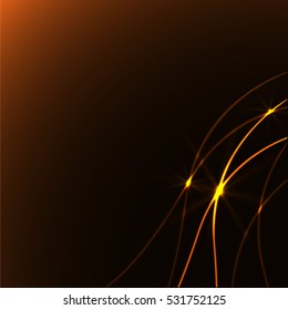 Vector shiny wave line colorful abstract background yellow
