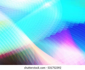 Vector shiny wave line colorful abstract background blue