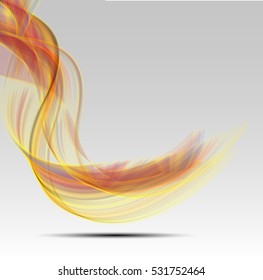Vector shiny wave line colorful abstract background yellow
